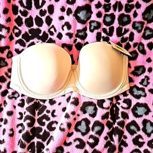 NWT Wacoal women's red carpet full figure strapless bra (nude) underwire 36D
